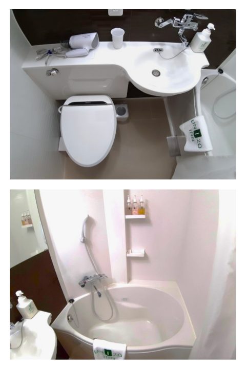 ユニゾイン大阪北浜　シングル　トイレ　バスタブ