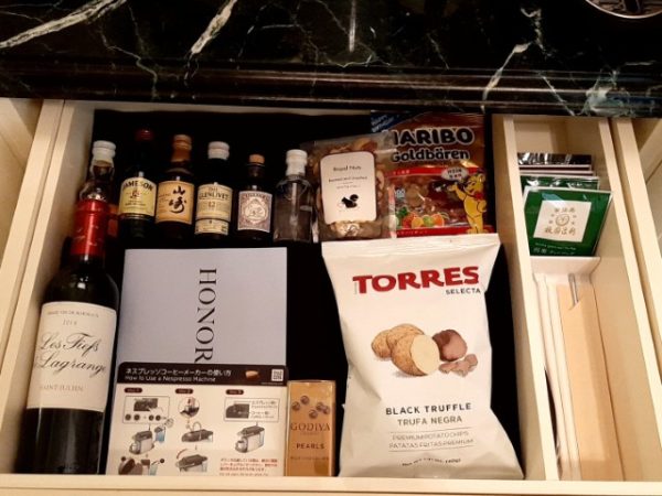 リッツカールトン大阪 クラブスーペリア ミニバー アメニティ