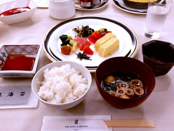 リッツカールトン大阪 朝食 和食