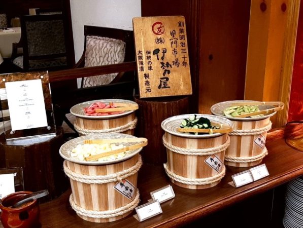 リッツカールトン大阪 朝食会場 漬物